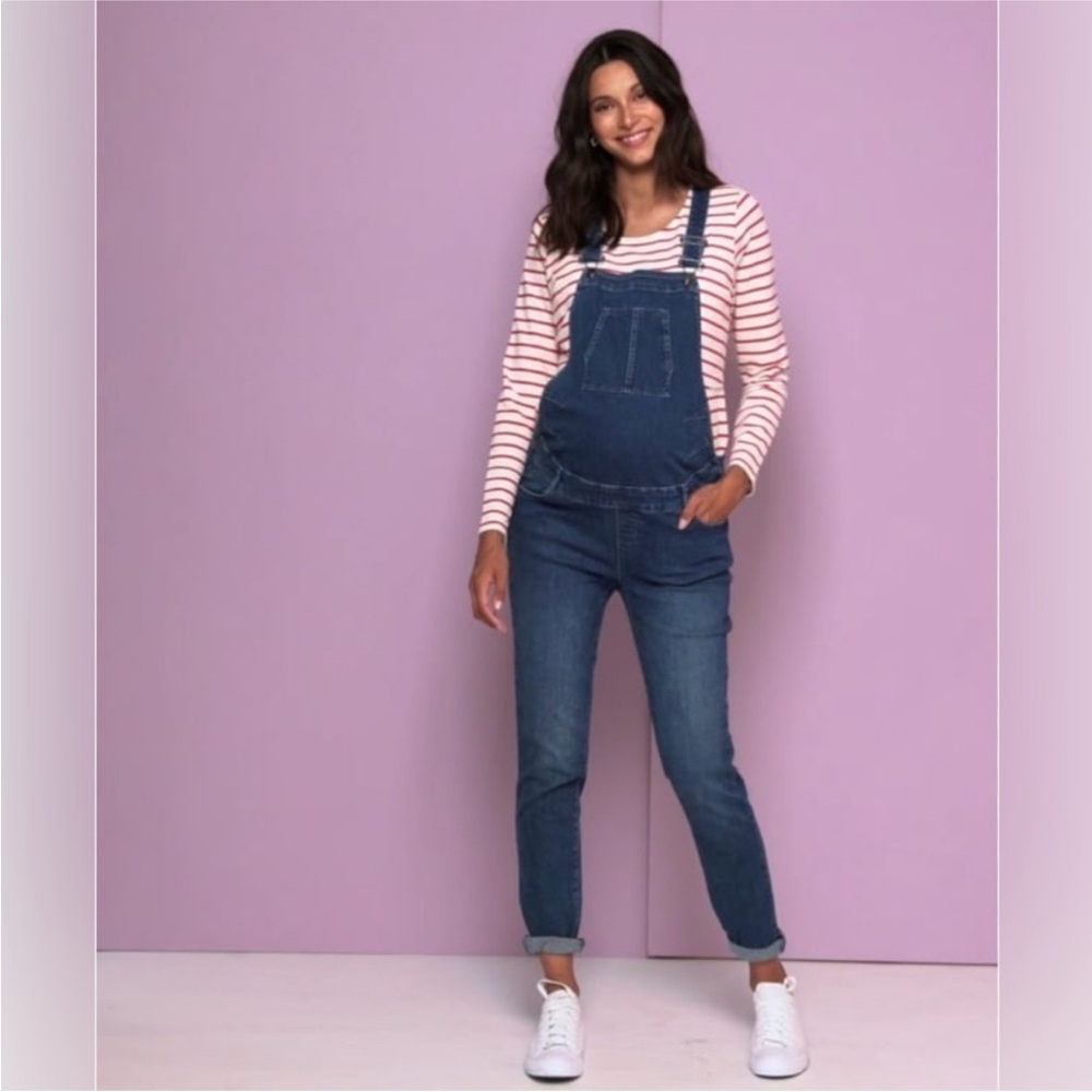 Seraphine denim maternity overalls - size 4